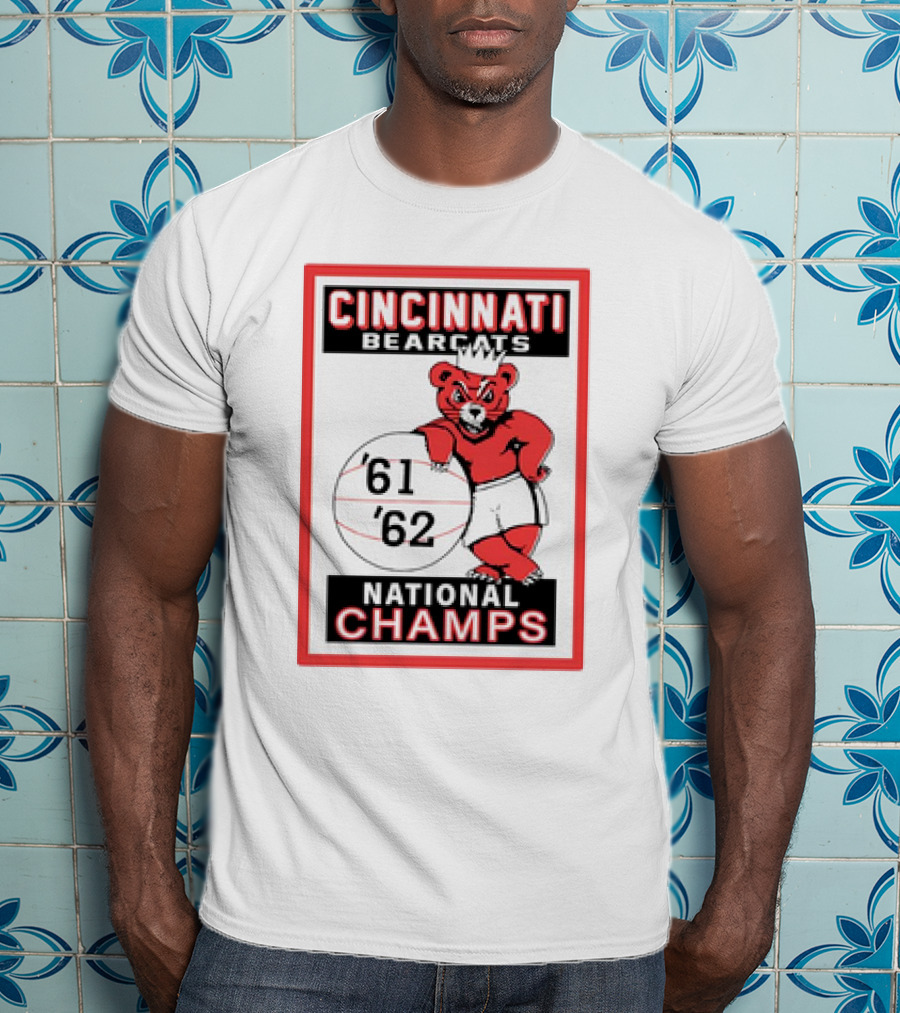 Cincinnati Bearcats 1961 1962 Basketball National Champs Retro T-Shirt
