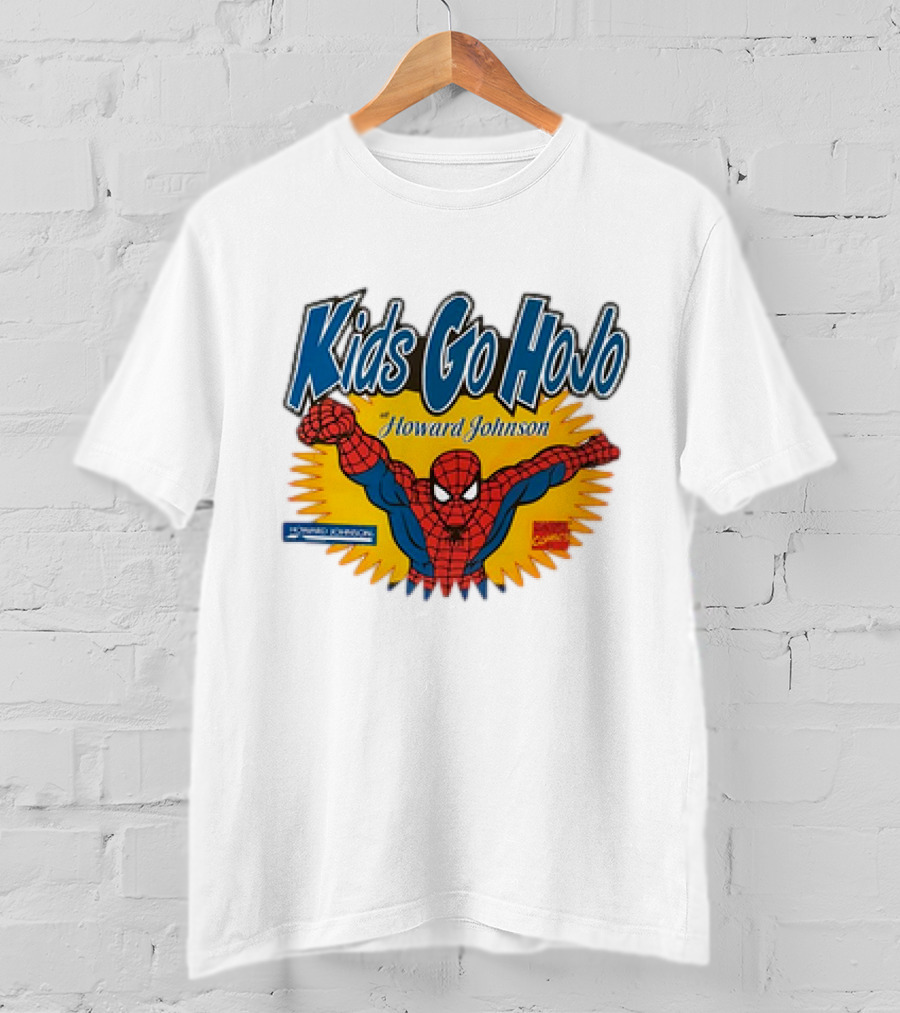 Kids Go Hojo Howard Johnson Spider-Man Vintage Promotion T-Shirt