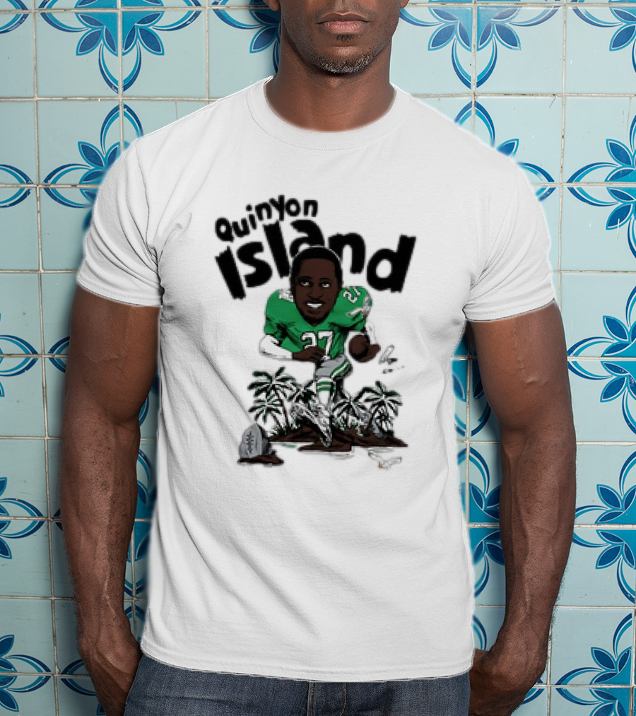 Quinyon Island Philadelphia Eagles Caricature T-Shirt