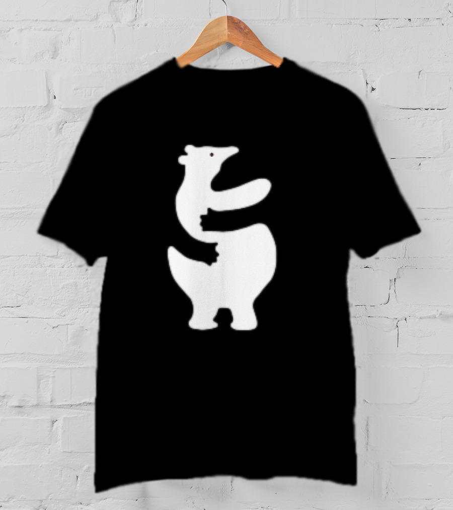 Polar Bear Hug Embrace Silhouette Funny T-Shirt