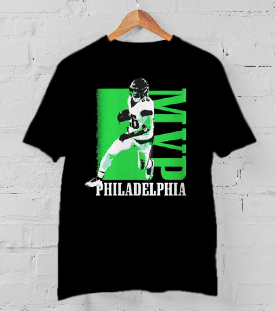 Philadelphia MVP Football Player Green Highlight T-Shirt