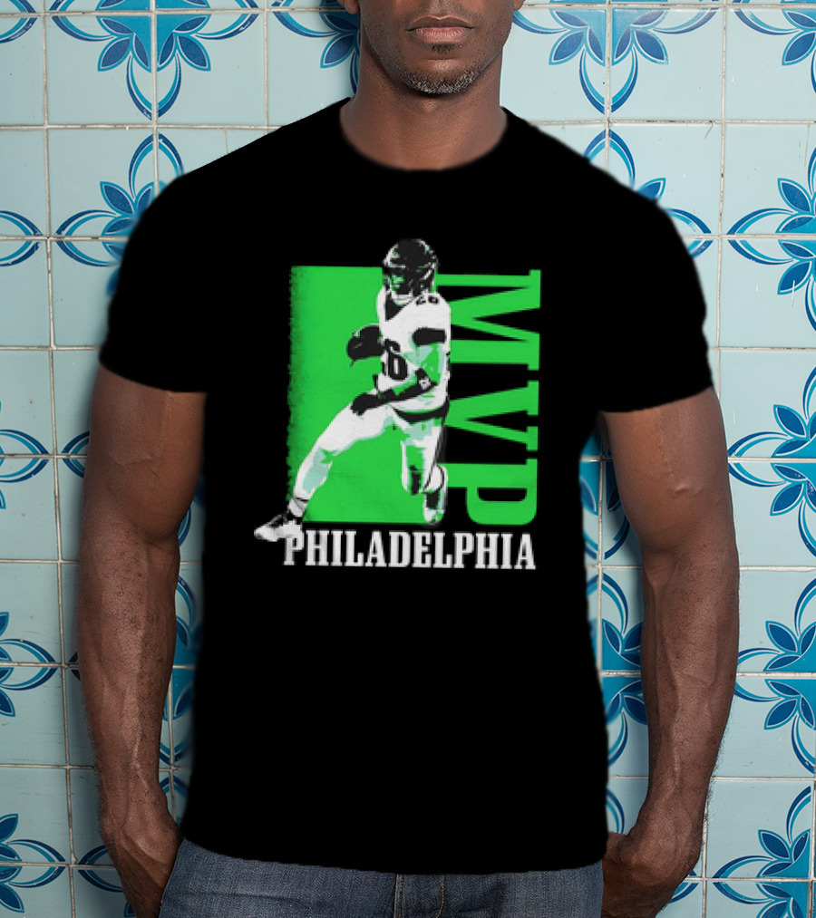 Philadelphia MVP Football Player Green Highlight T-Shirt
