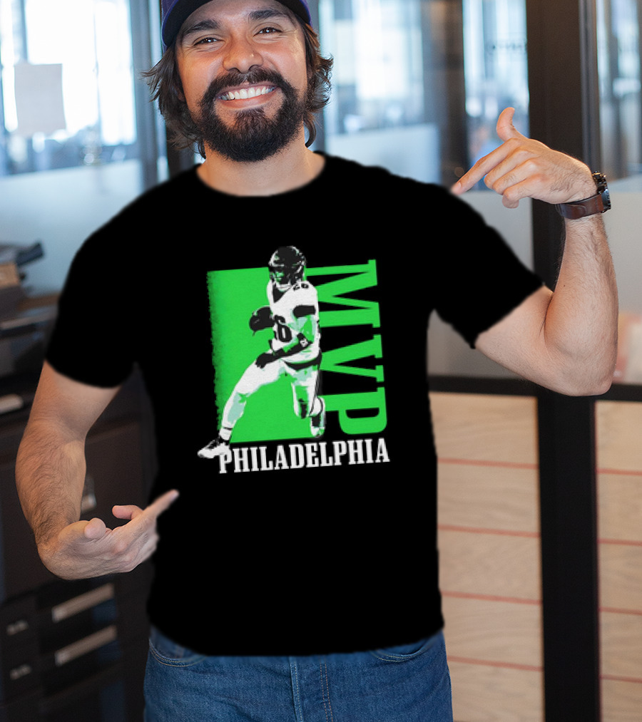 Philadelphia MVP Football Player Green Highlight T-Shirt