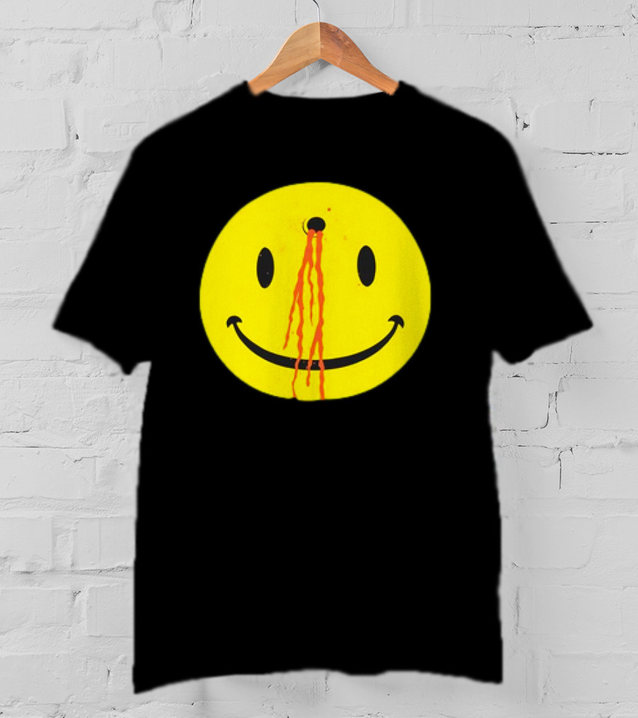 Wild Oats Shot Smiley Face Grunge T-Shirt