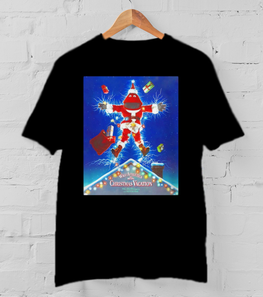 WKU Athletics Christmas Vacation Funny Santa Character On Rooftop With Presents T-Shirt