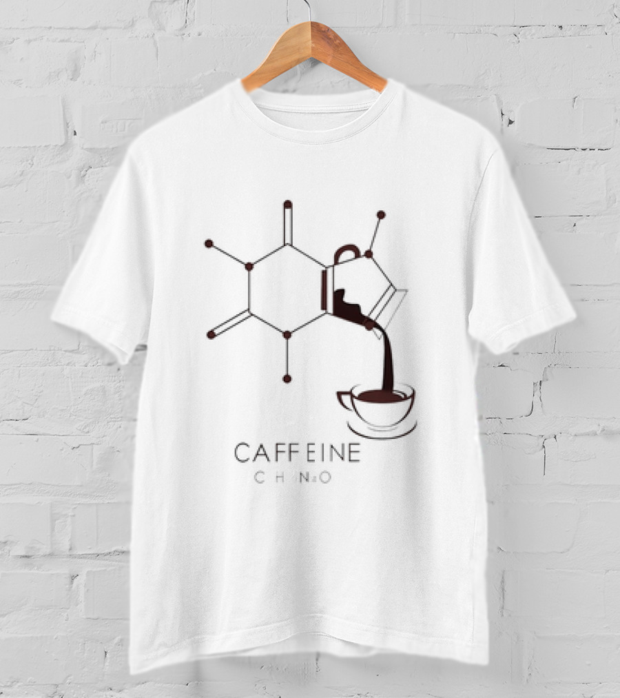Caffeine Molecule Coffee Pour CHN2O T-Shirt