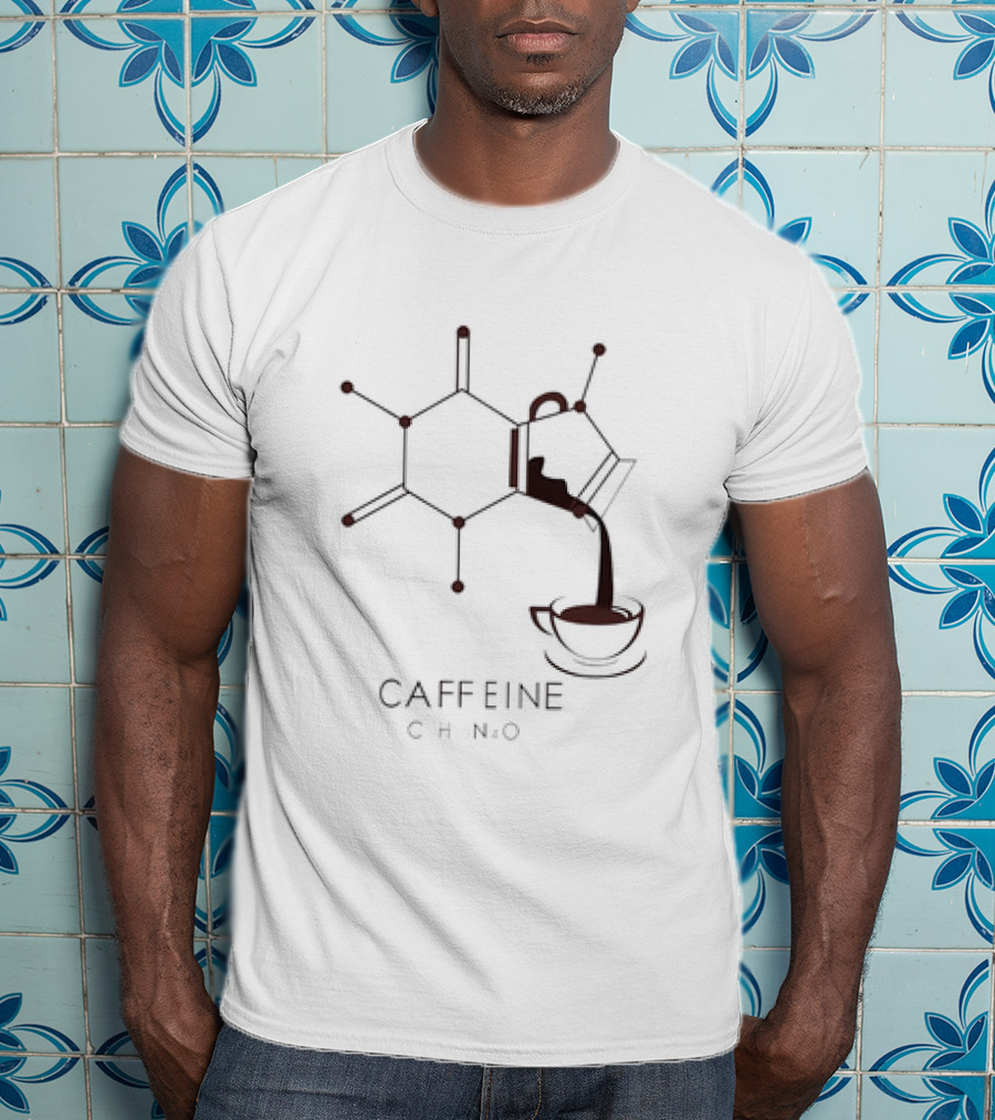 Caffeine Molecule Coffee Pour CHN2O T-Shirt