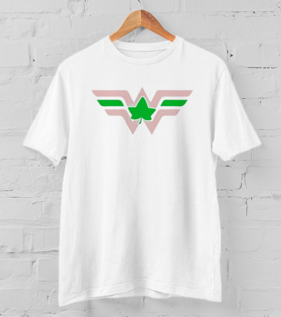 Ivory Woman Aka Pink Winged Green Leaf W T-Shirt