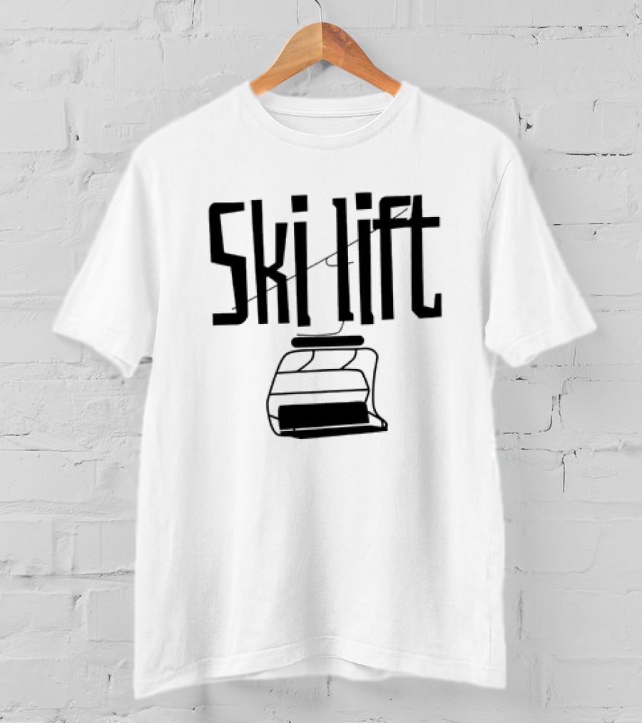Ski Lift Chair Sketch T-Shirt