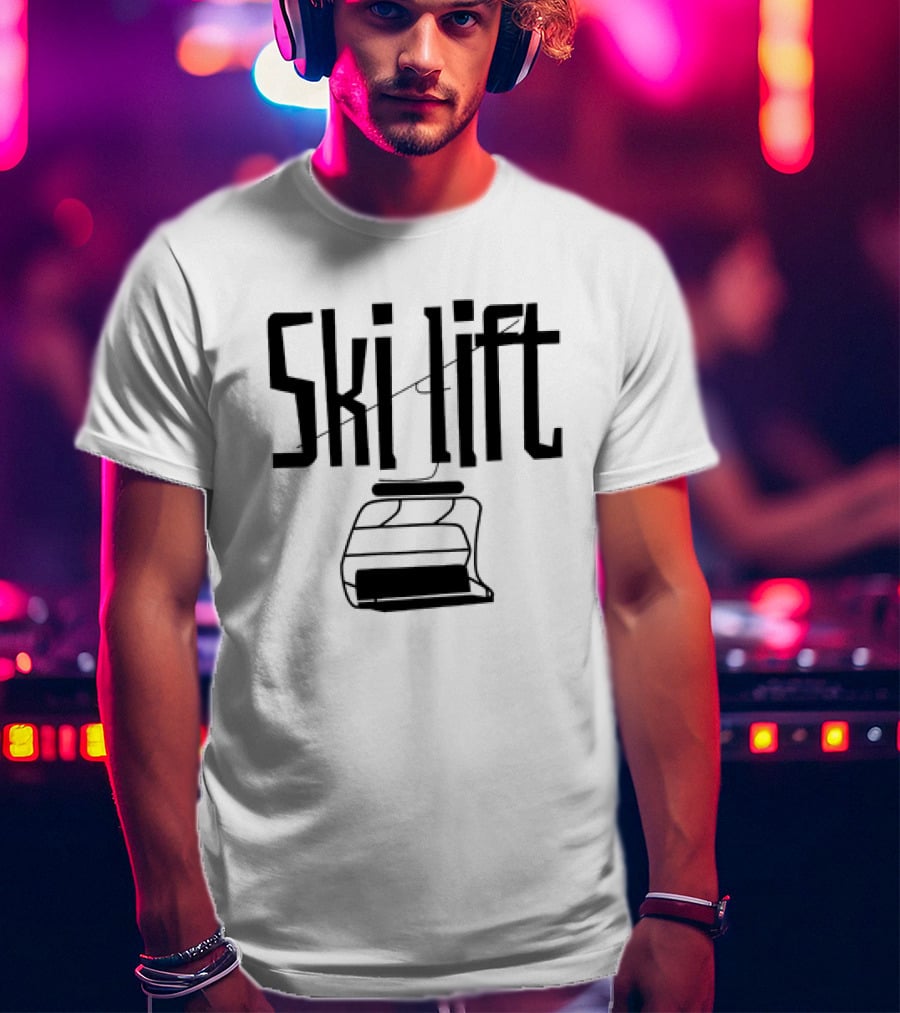 Ski Lift Chair Sketch T-Shirt