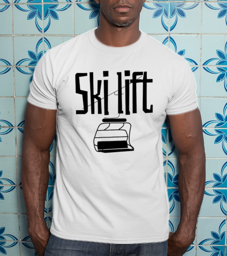 Ski Lift Chair Sketch T-Shirt
