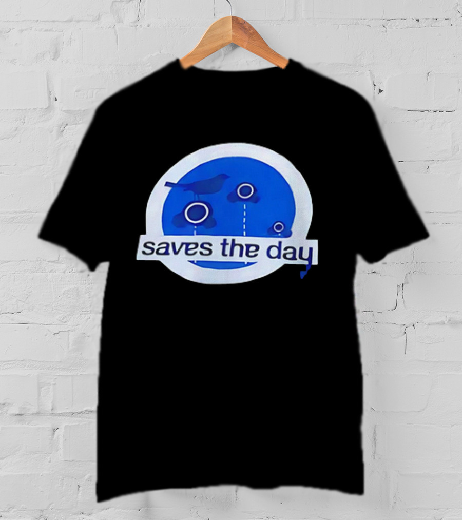 Saves The Day Bird Circular Icon Blue Background T-Shirt