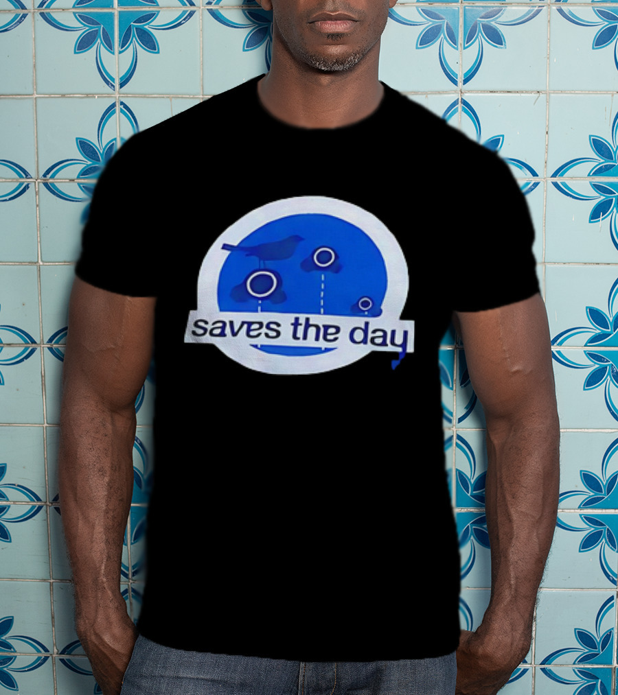 Saves The Day Bird Circular Icon Blue Background T-Shirt