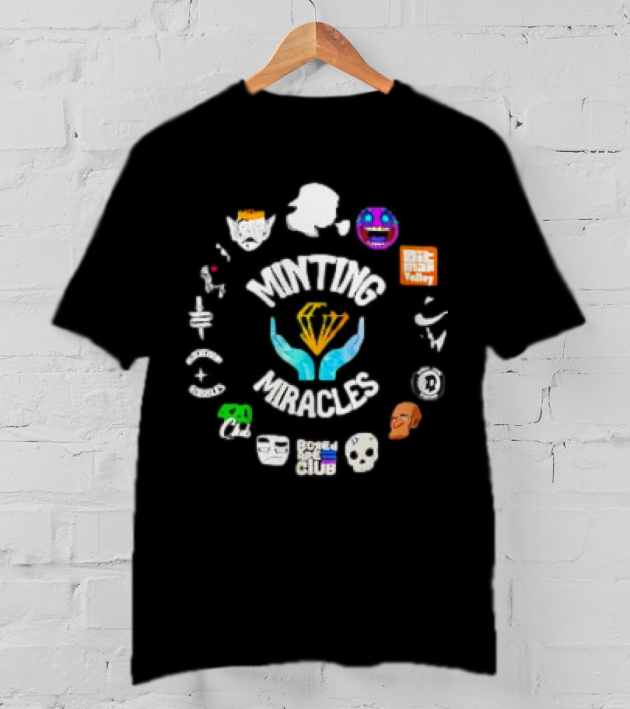 Minting Miracles Crypto Art Featuring BitLab Valley And Bored Ape Club T-Shirt
