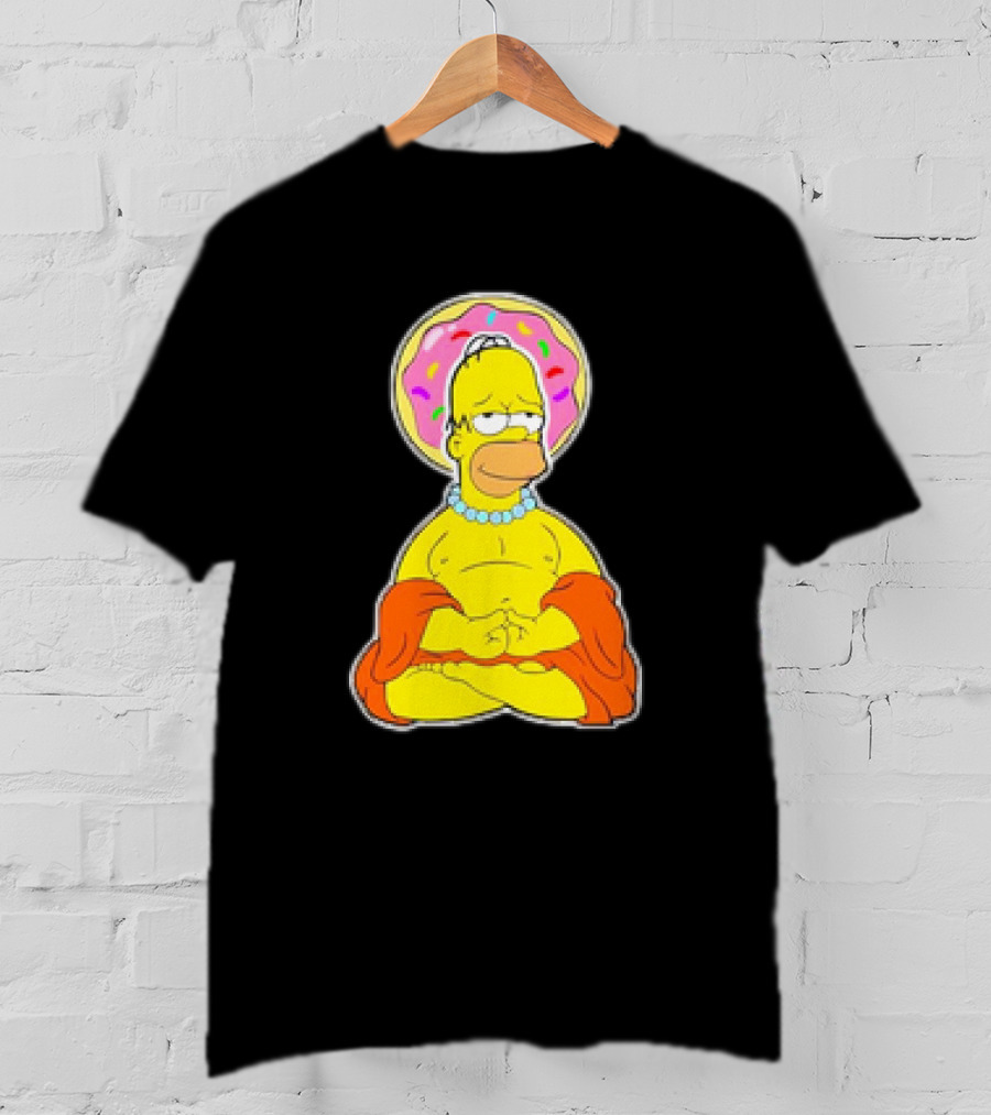 Homer Simpson Doughnut Enlightenment Buddha T-Shirt