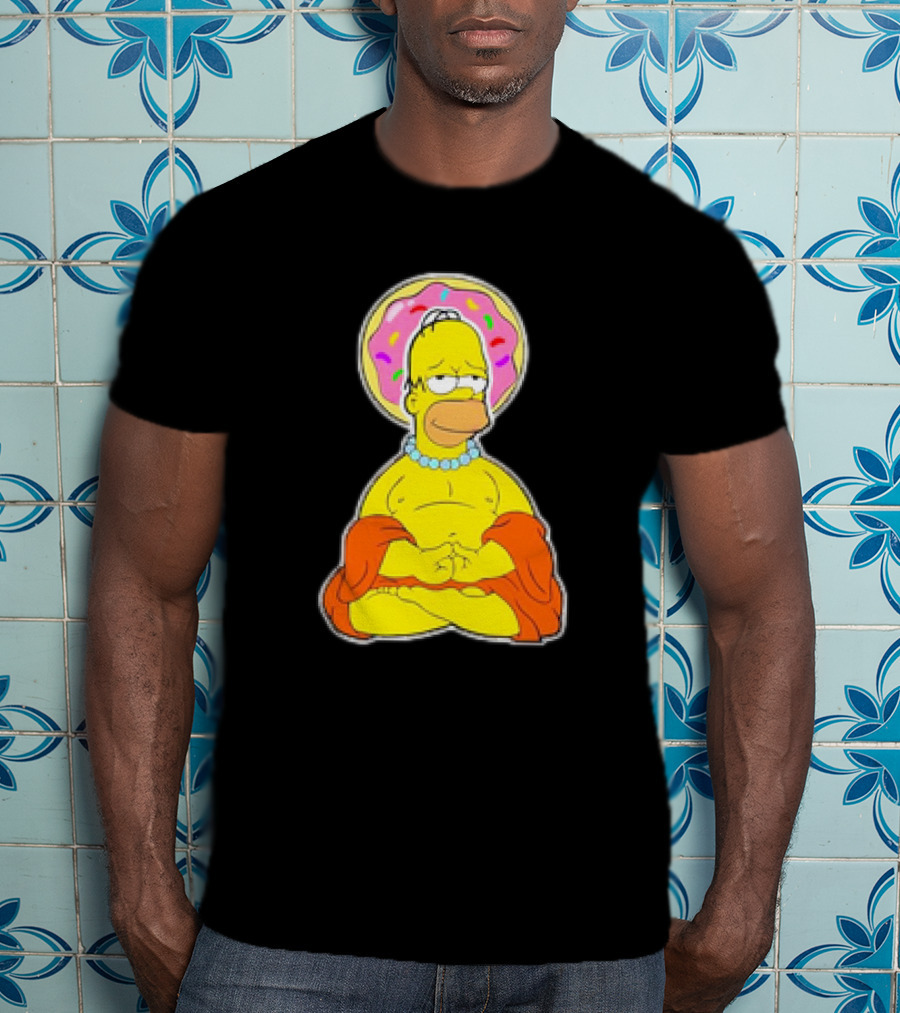 Homer Simpson Doughnut Enlightenment Buddha T-Shirt