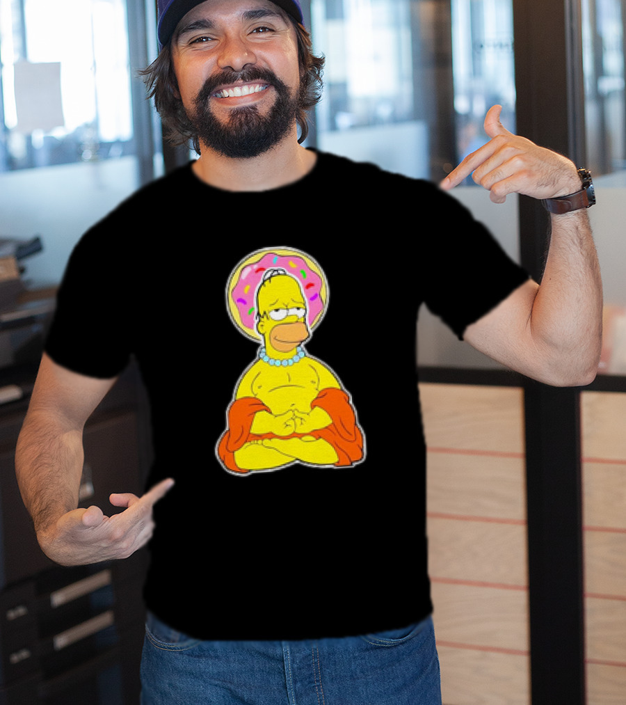 Homer Simpson Doughnut Enlightenment Buddha T-Shirt
