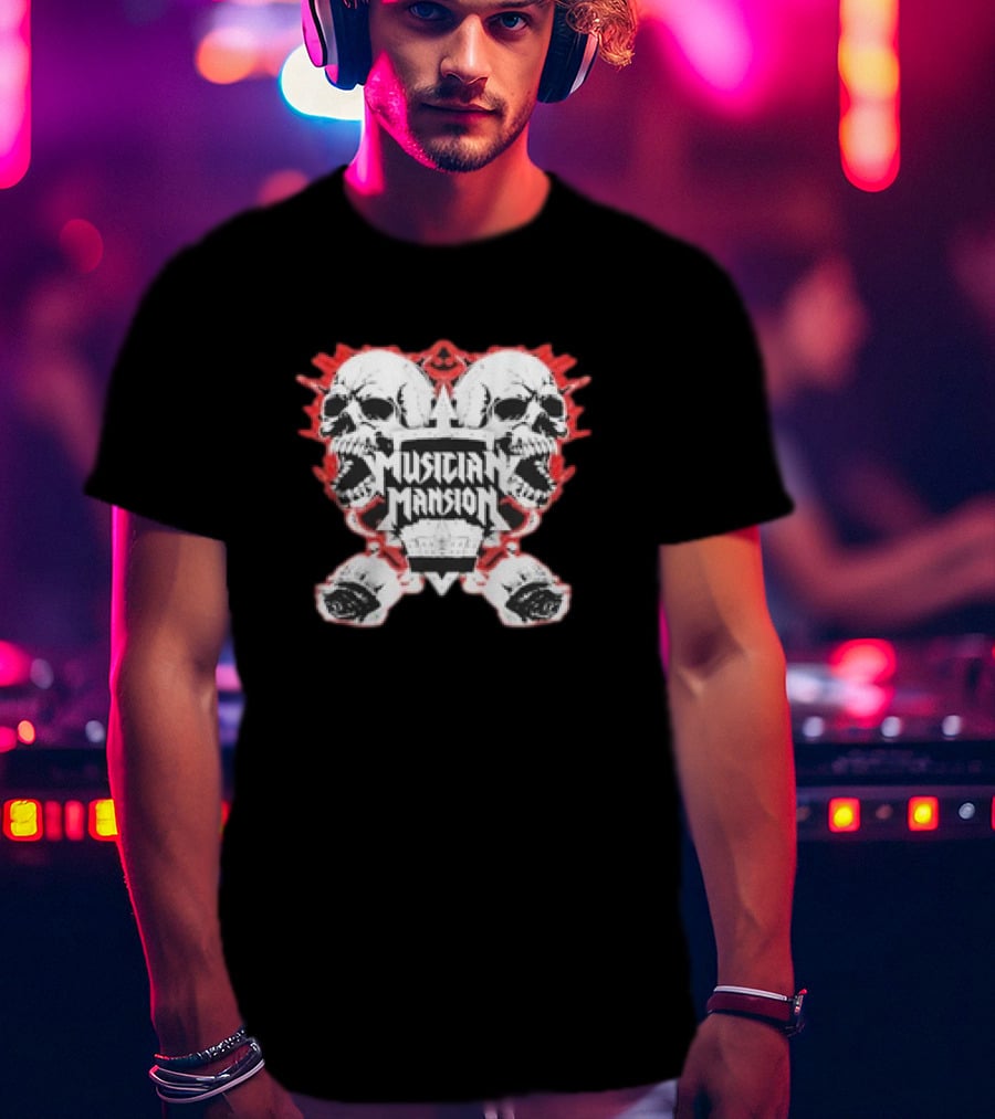 Jared Dines Musician Mansion Skull Iconic T-Shirt