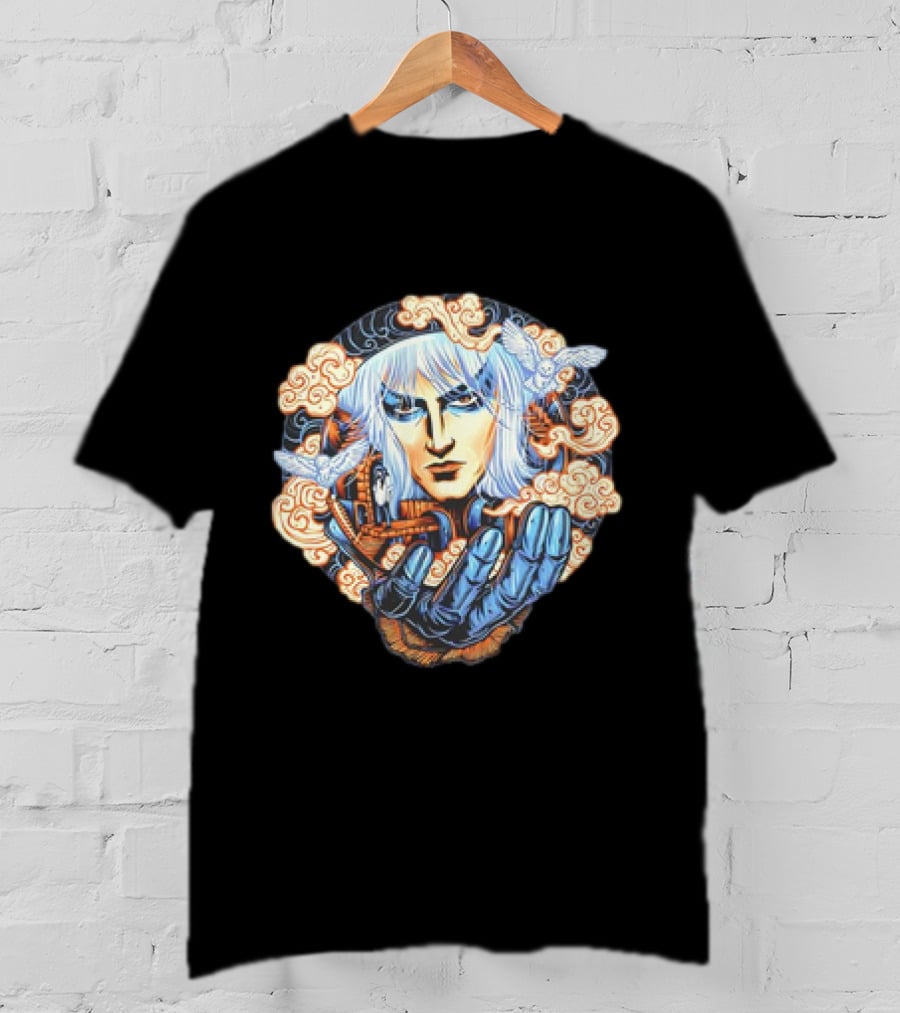 Jareth Labyrinth Goblin King Fantasy Clouds And Glove T-Shirt