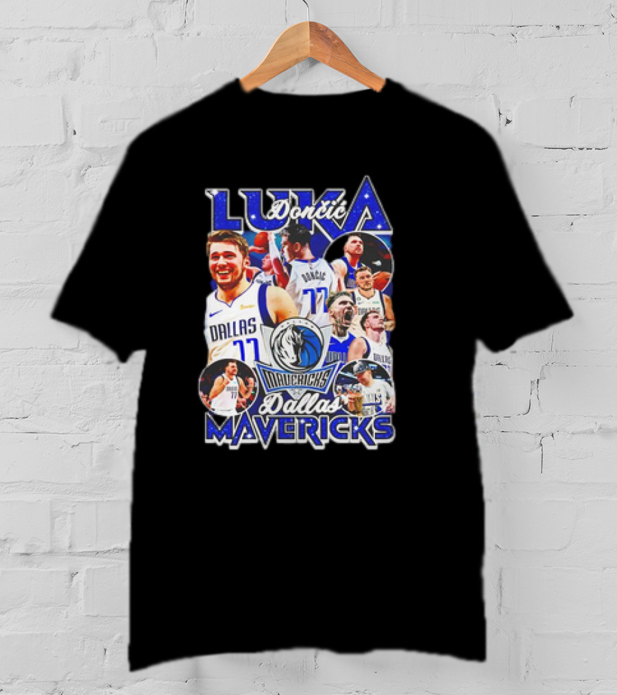 Luka Doncic Dallas Mavericks NBA Basketball Nostalgic 90s Retro Vibes T-Shirt