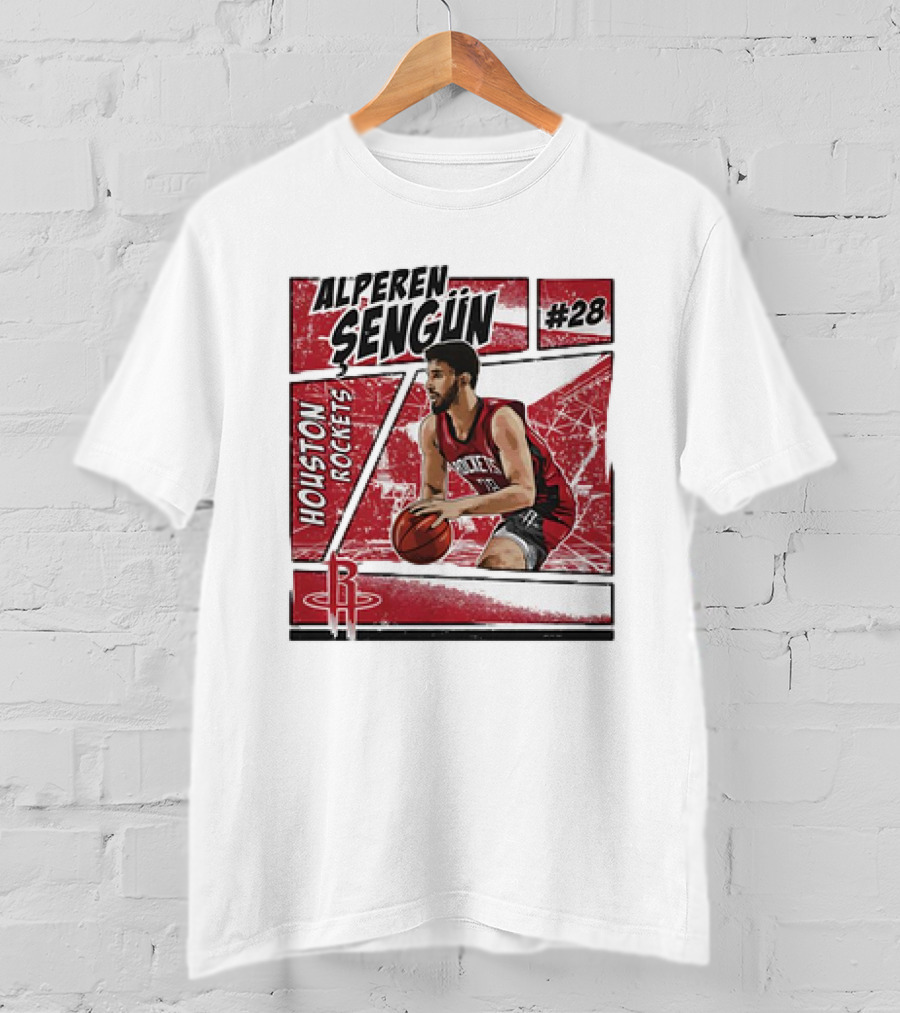 Alperen Sengun #28 Houston Rockets NBA Basketball Comic Vintage T-Shirt