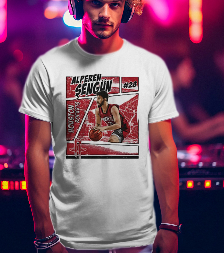 Alperen Sengun #28 Houston Rockets NBA Basketball Comic Vintage T-Shirt