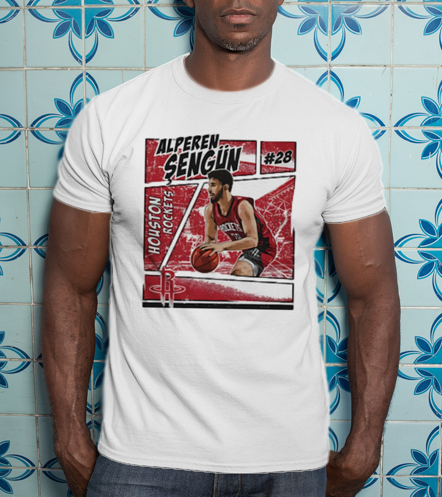 Alperen Sengun #28 Houston Rockets NBA Basketball Comic Vintage T-Shirt