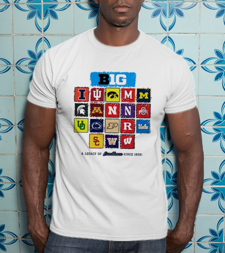 Big Ten Conference Logos Legacy Excellence Since 1888 T-Shirt