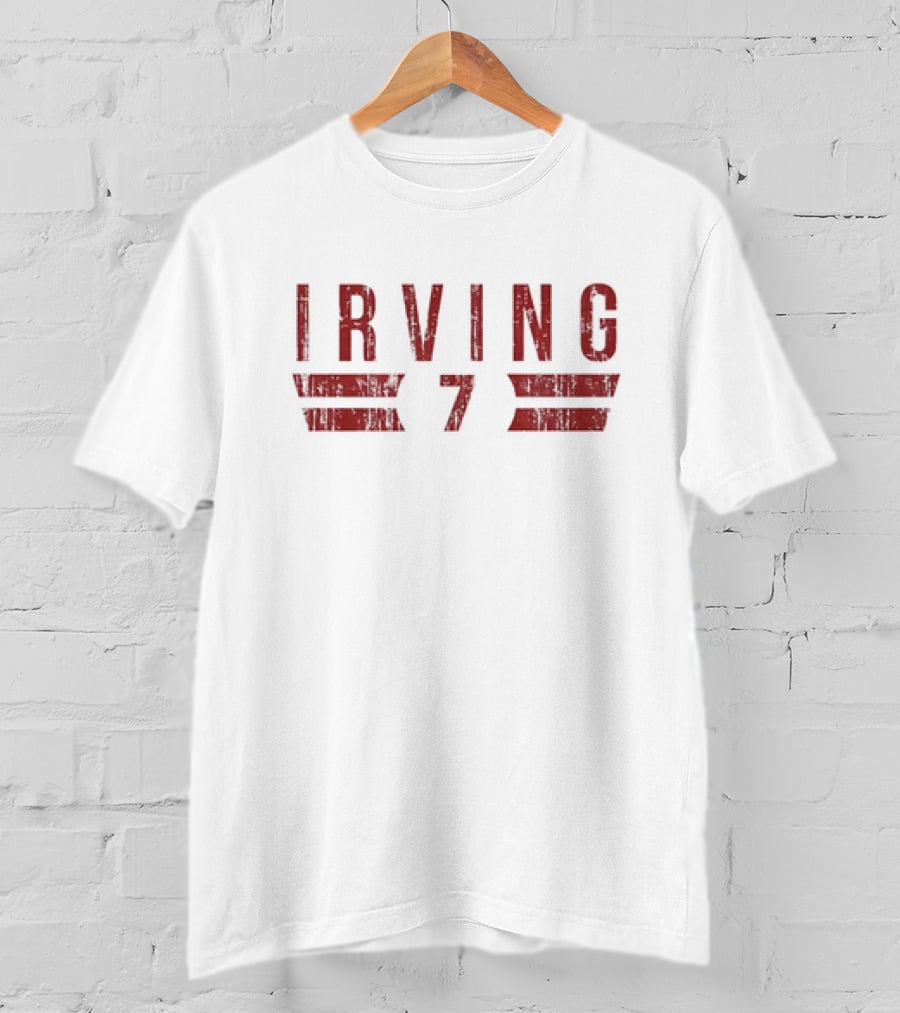 Irving 7 NFL Football Font Vintage Tampa Bay Buccaneers Bucky T-Shirt