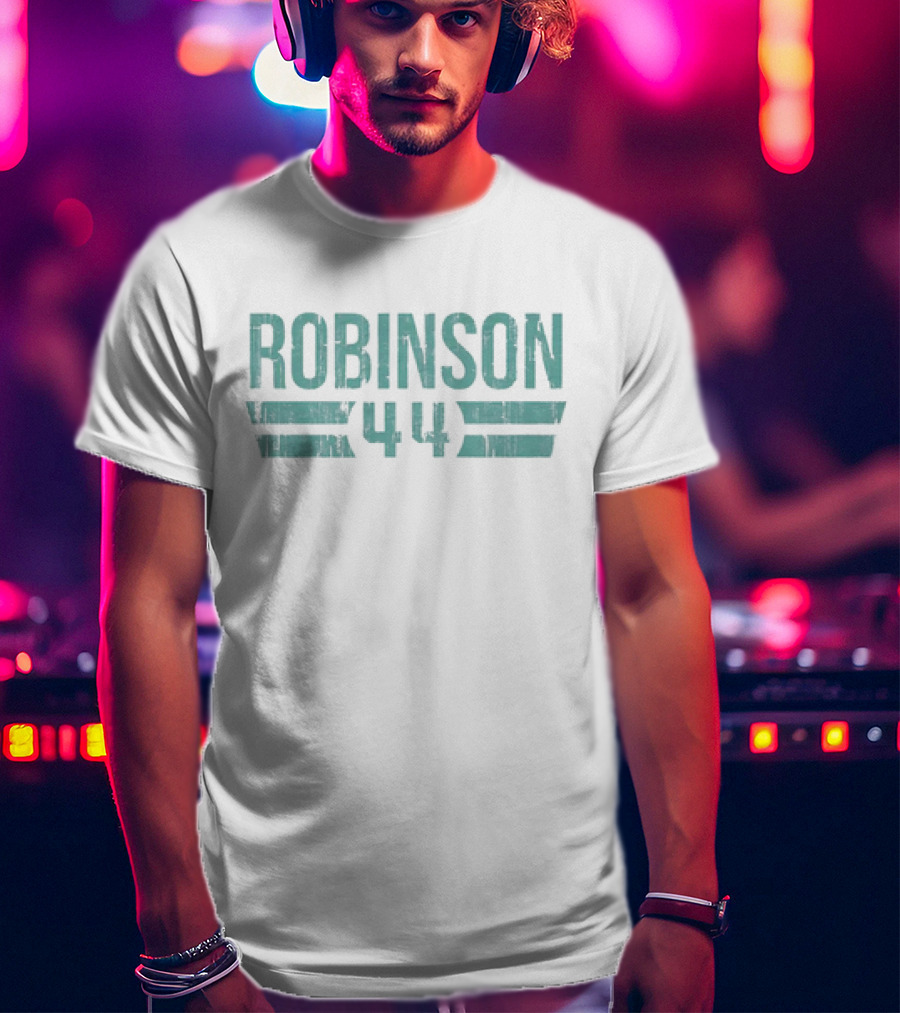Robinson 44 Vintage Miami Dolphins NFL Football Font T-Shirt
