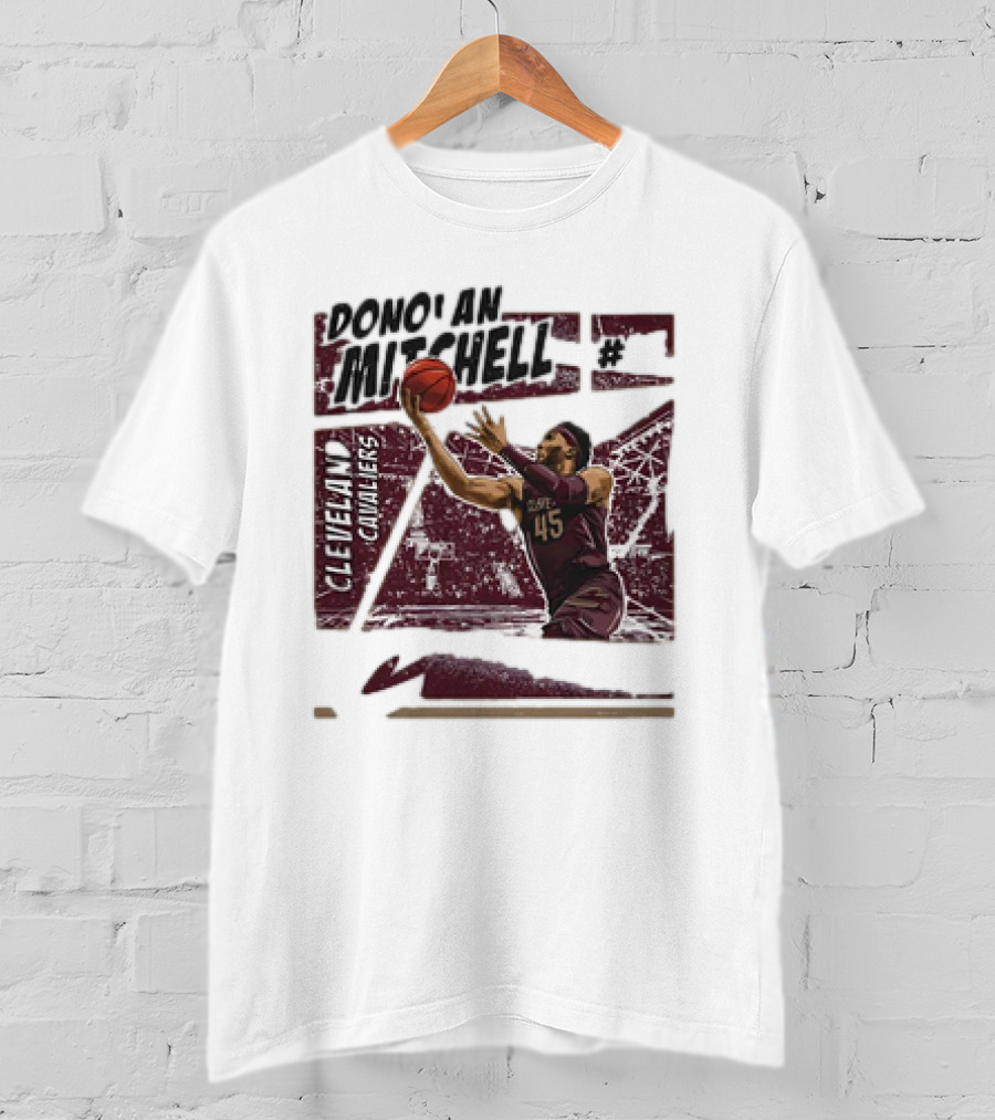 Donovan Mitchell Cleveland Cavaliers Basketball Comic Vintage 45 T-Shirt