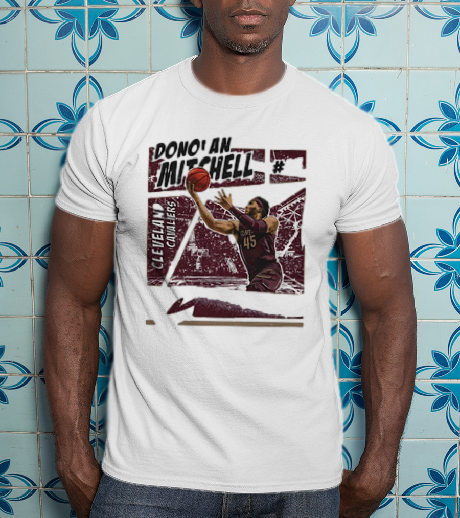 Donovan Mitchell Cleveland Cavaliers Basketball Comic Vintage 45 T-Shirt