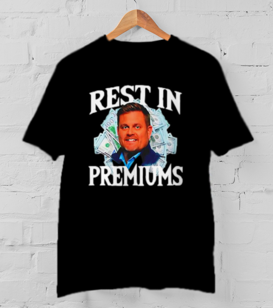 Rest In Premiums Brian Thompson Cash Background T-Shirt