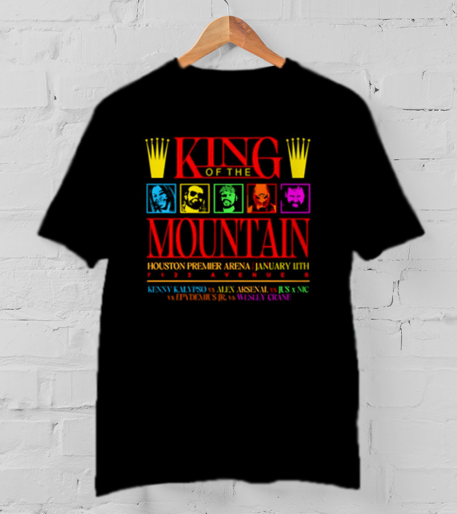 WrestleRave King Of The Mountain Houston Premier Arena January 11th T-Shirt
