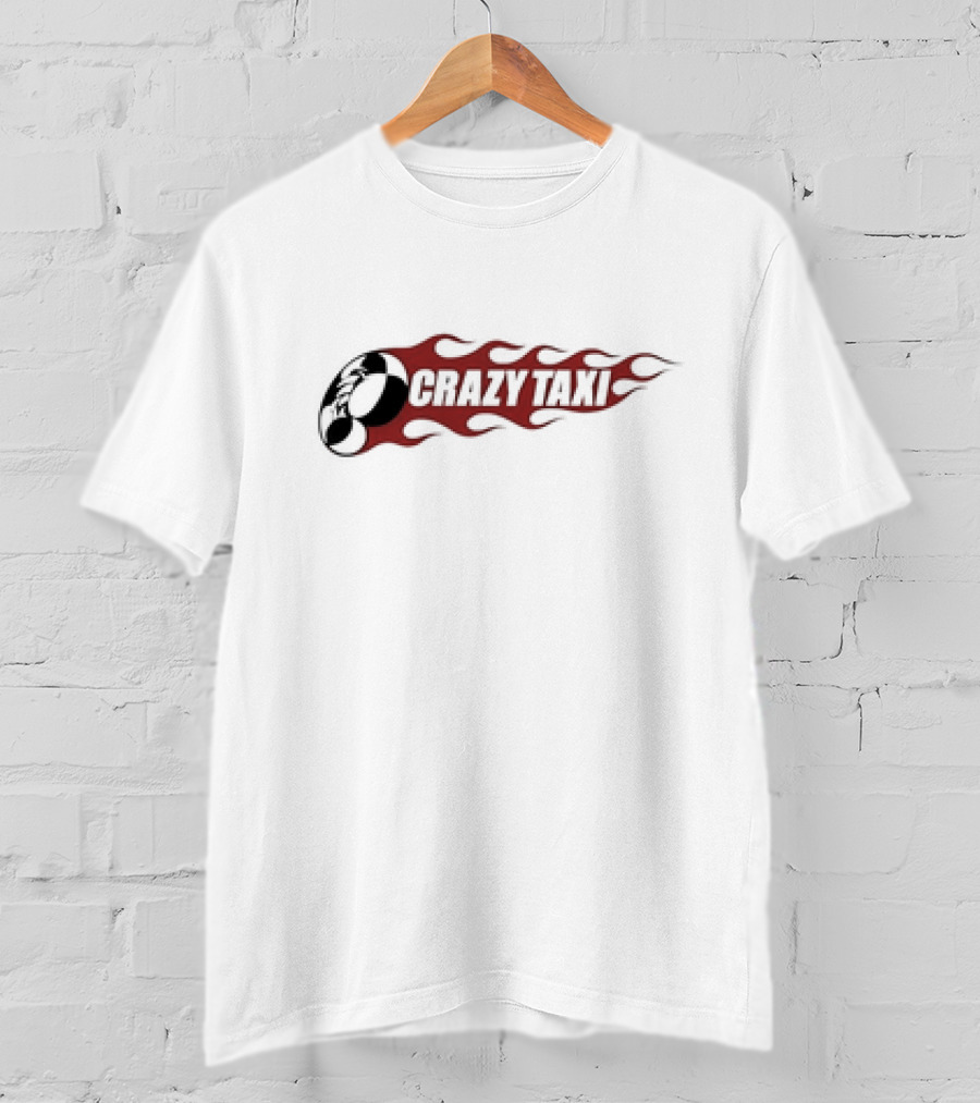 Crazy Taxi Logo Flame T-Shirt