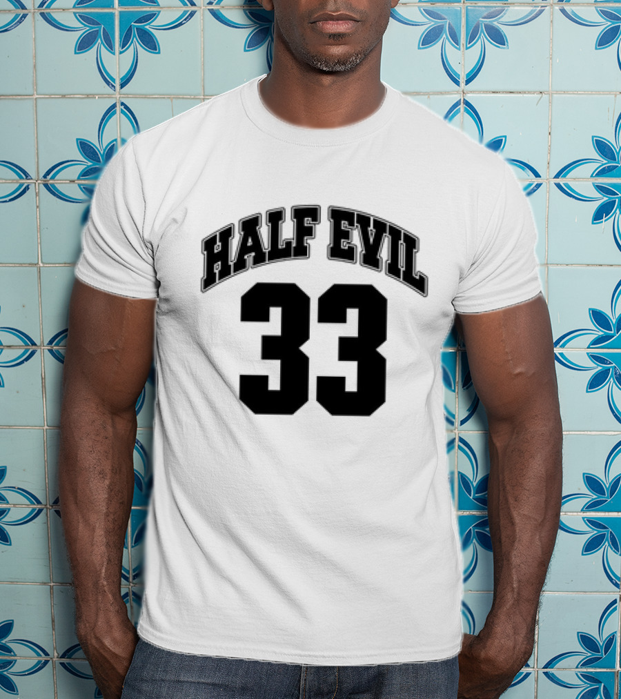 HALF EVIL 33 Vintage Varsity T-Shirt