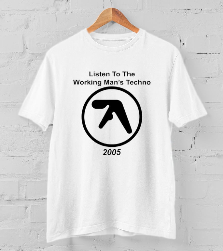 Listen To The Working Man’s Techno Aphex Twin Logo 2005 T-Shirt