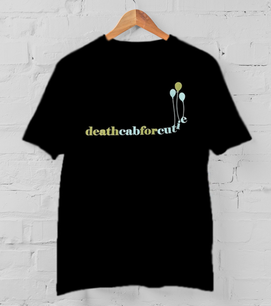 Death Cab For Cutie Balloon Text With Pastel Balloons T-Shirt