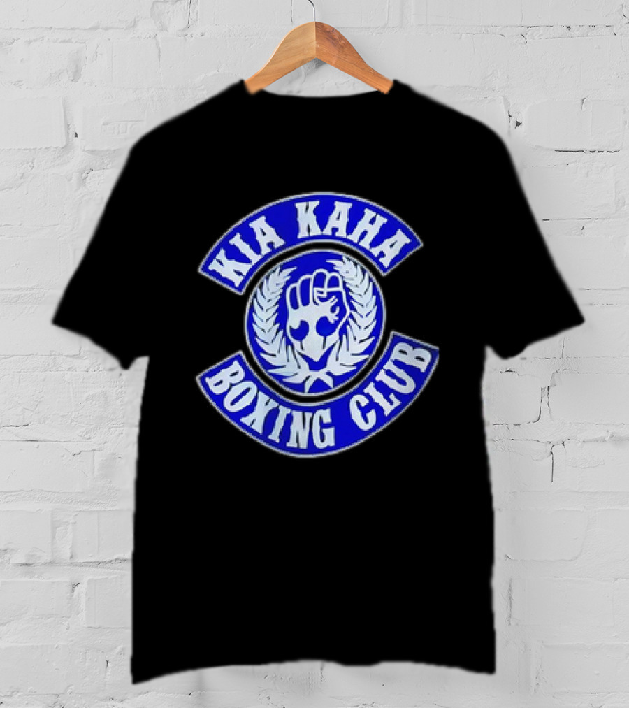 Kia Kaha Boxing Club Fist Logo With Laurel Wreath T-Shirt