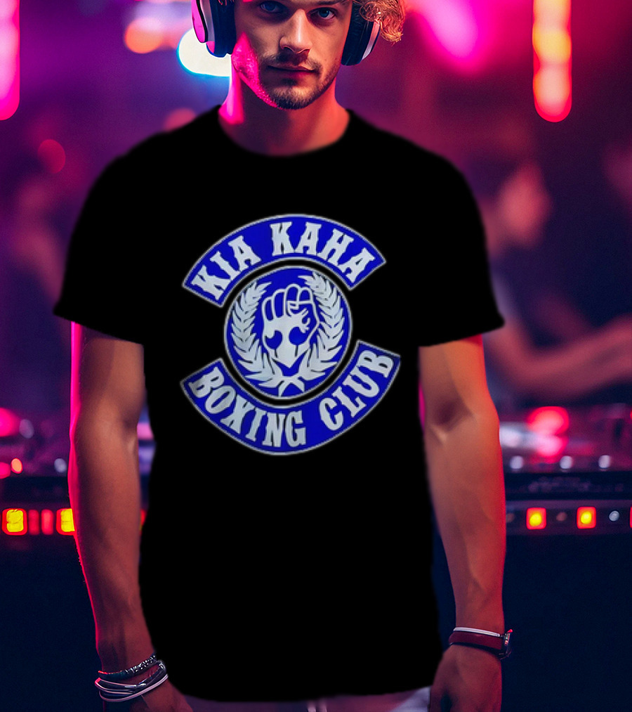 Kia Kaha Boxing Club Fist Logo With Laurel Wreath T-Shirt