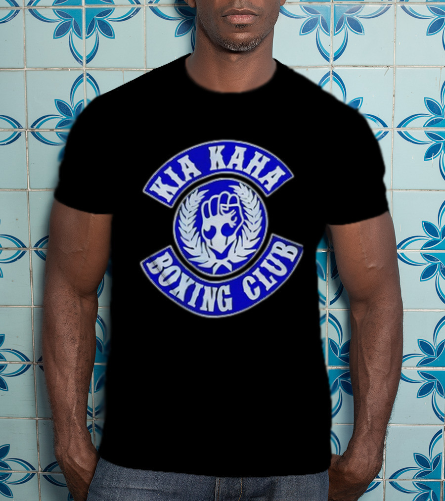 Kia Kaha Boxing Club Fist Logo With Laurel Wreath T-Shirt
