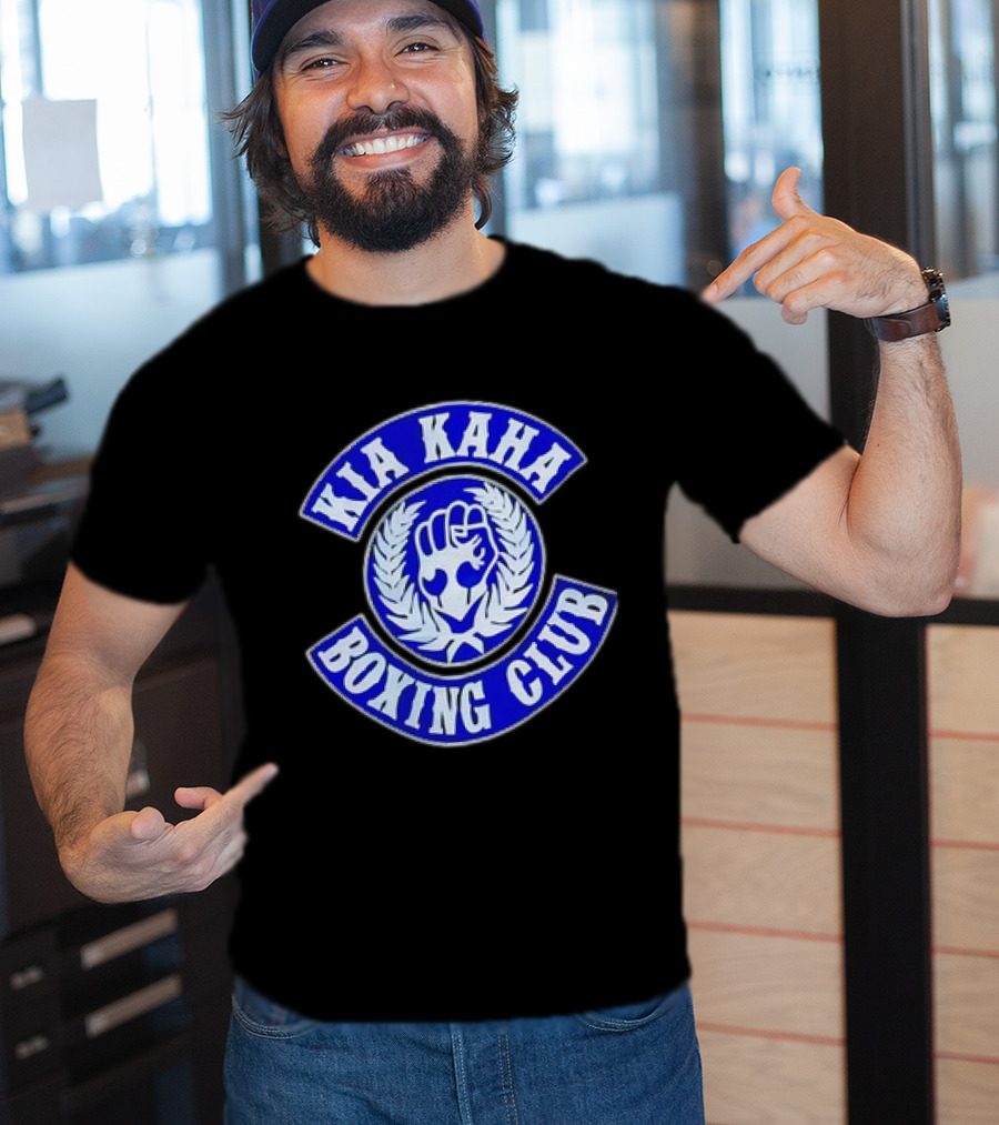 Kia Kaha Boxing Club Fist Logo With Laurel Wreath T-Shirt