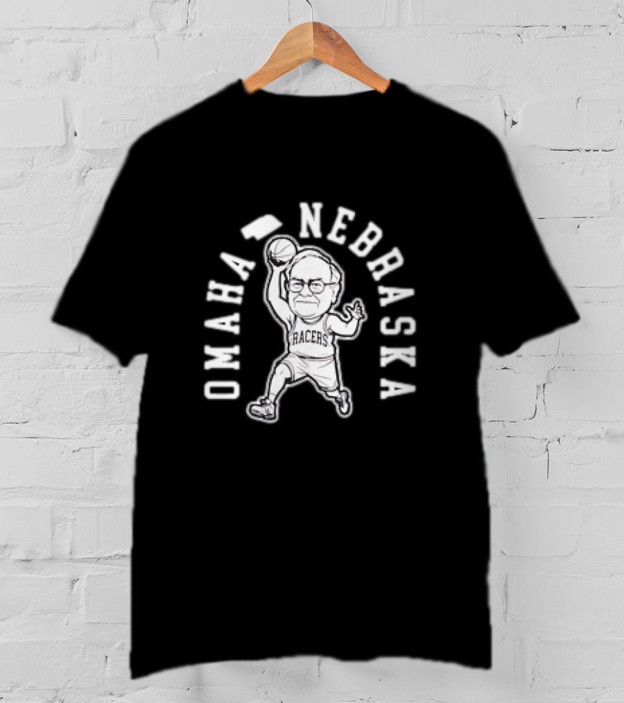 Omaha Nebraska Racers Basketball Cartoon T-Shirt