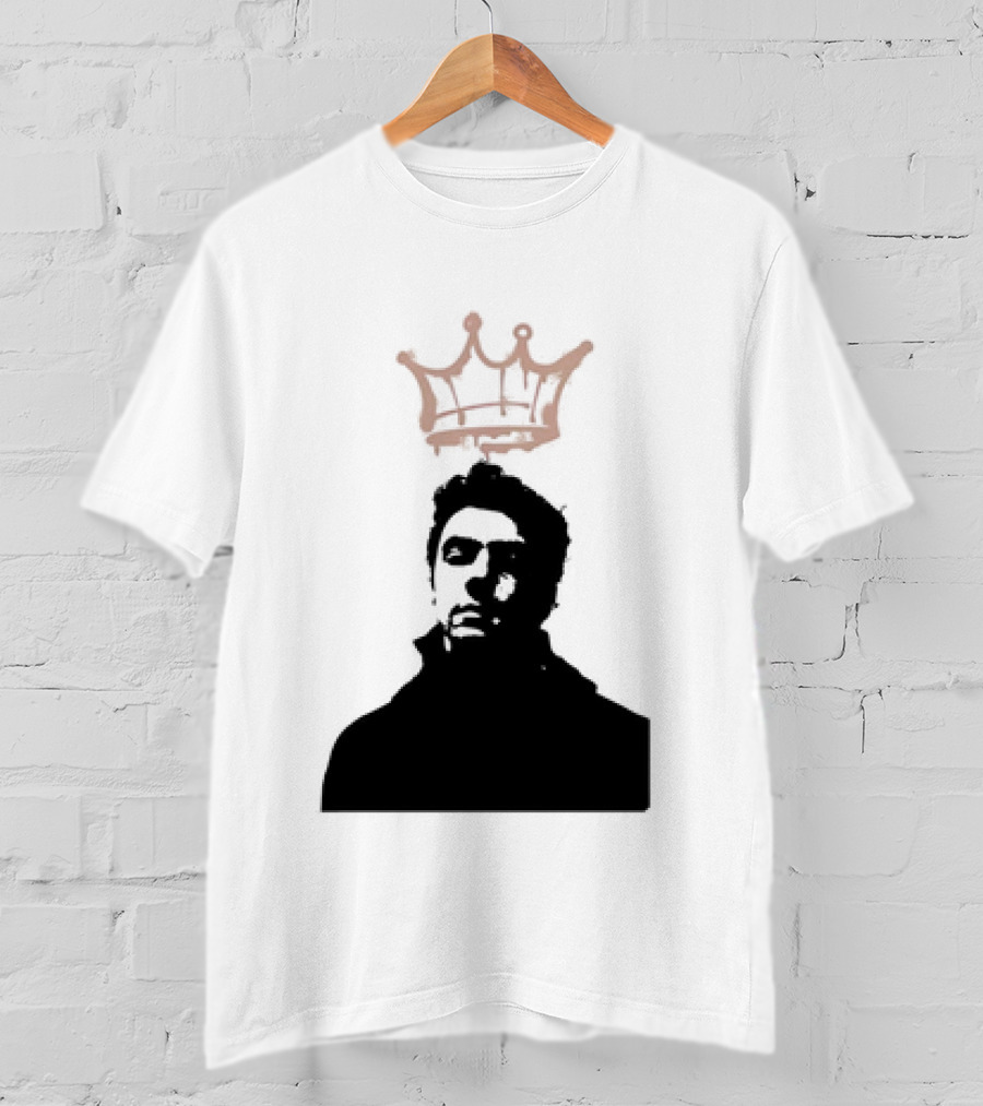 Mangione King Graffiti Crown Portrait Fitted Scoop T-Shirt