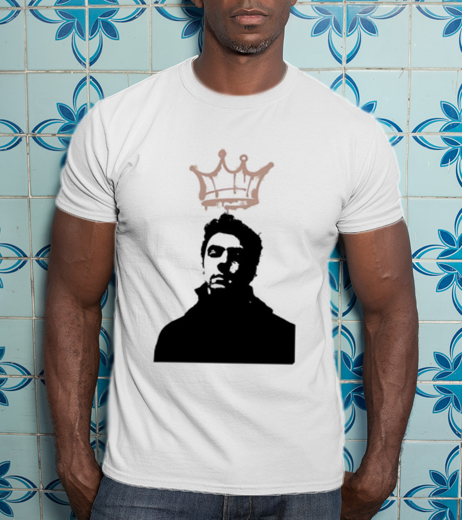 Mangione King Graffiti Crown Portrait Fitted Scoop T-Shirt