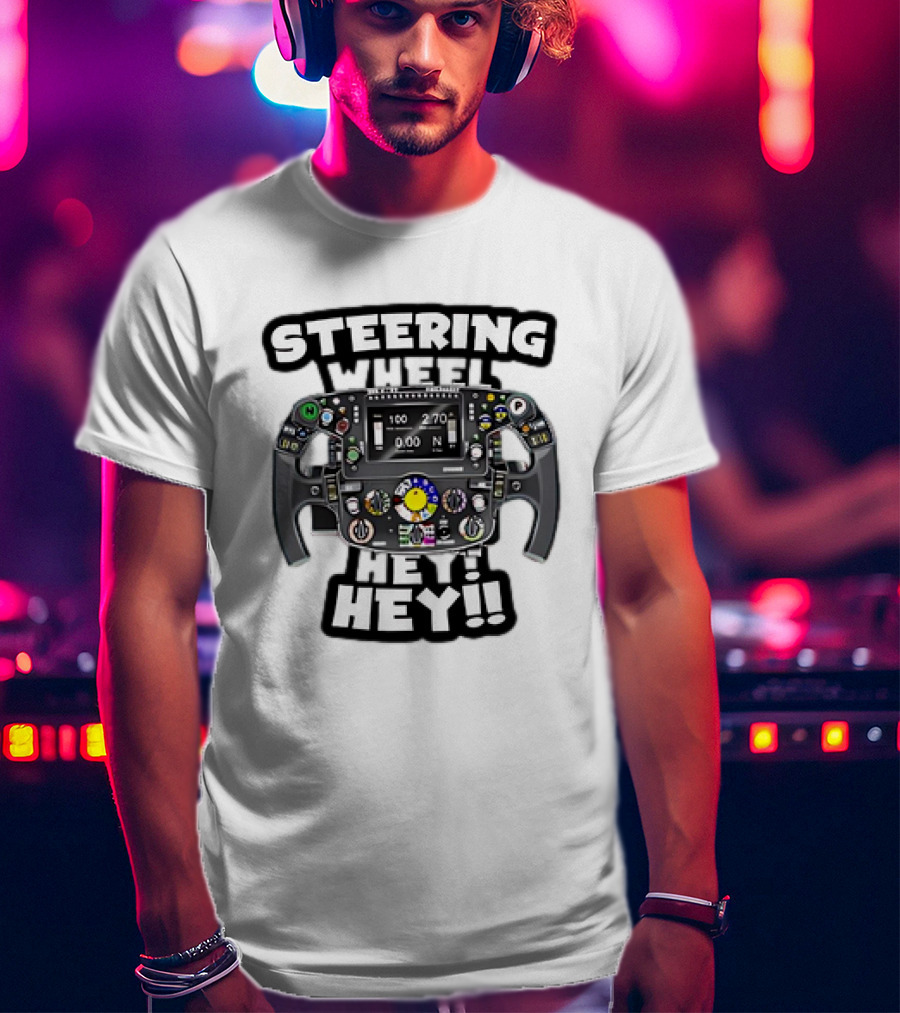 Steering Wheel Hey Kimi Raikkonen T-Shirt