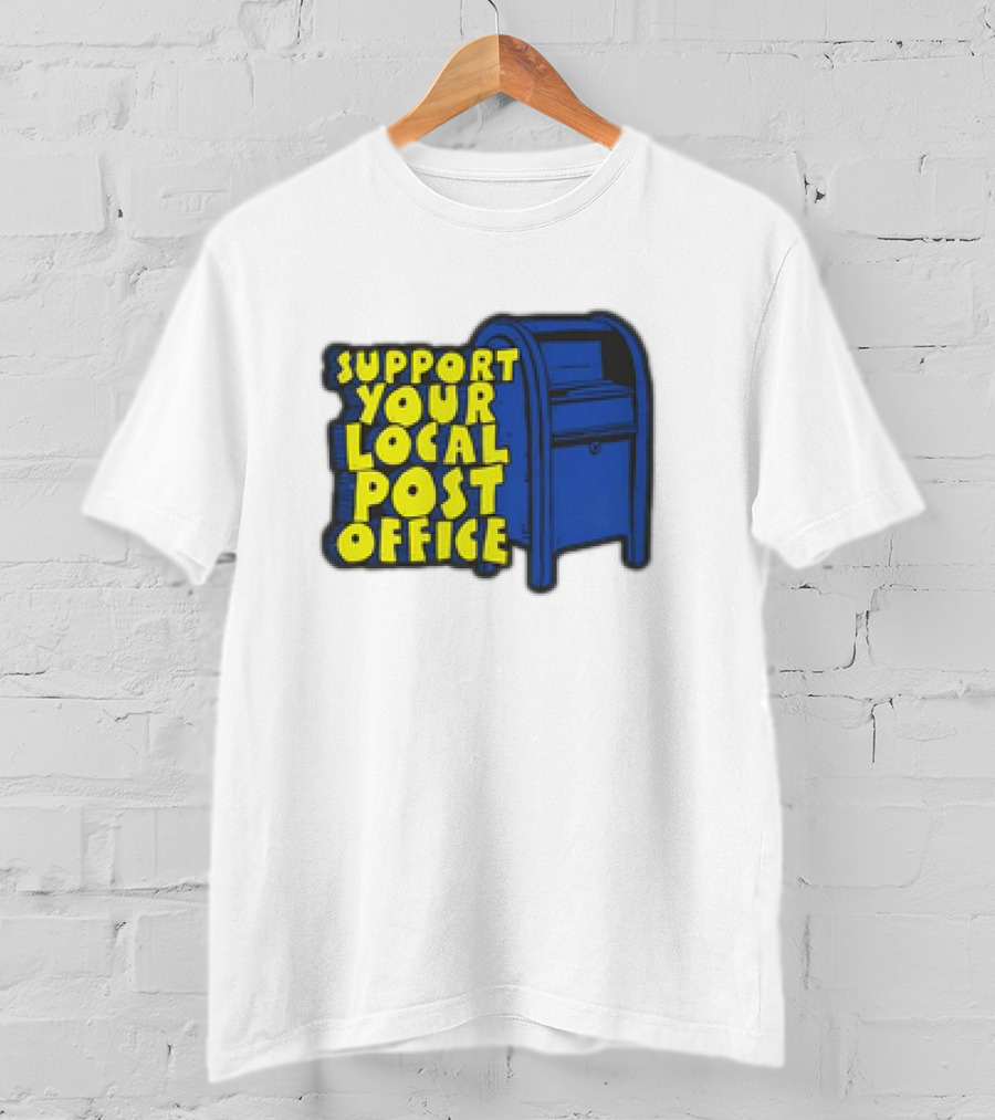 Support Your Local Post Office Blue Mailbox T-Shirt