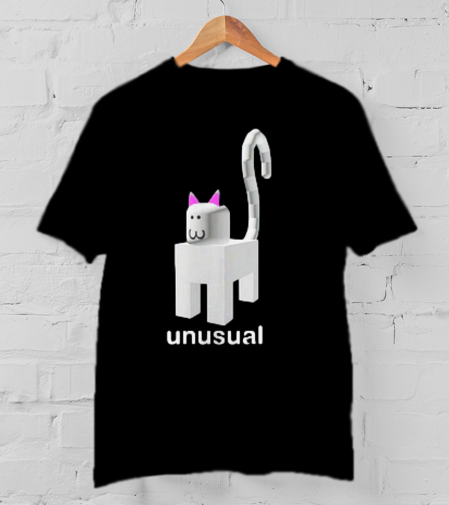 Unusual Meow V2 Blocky Cat T-Shirt