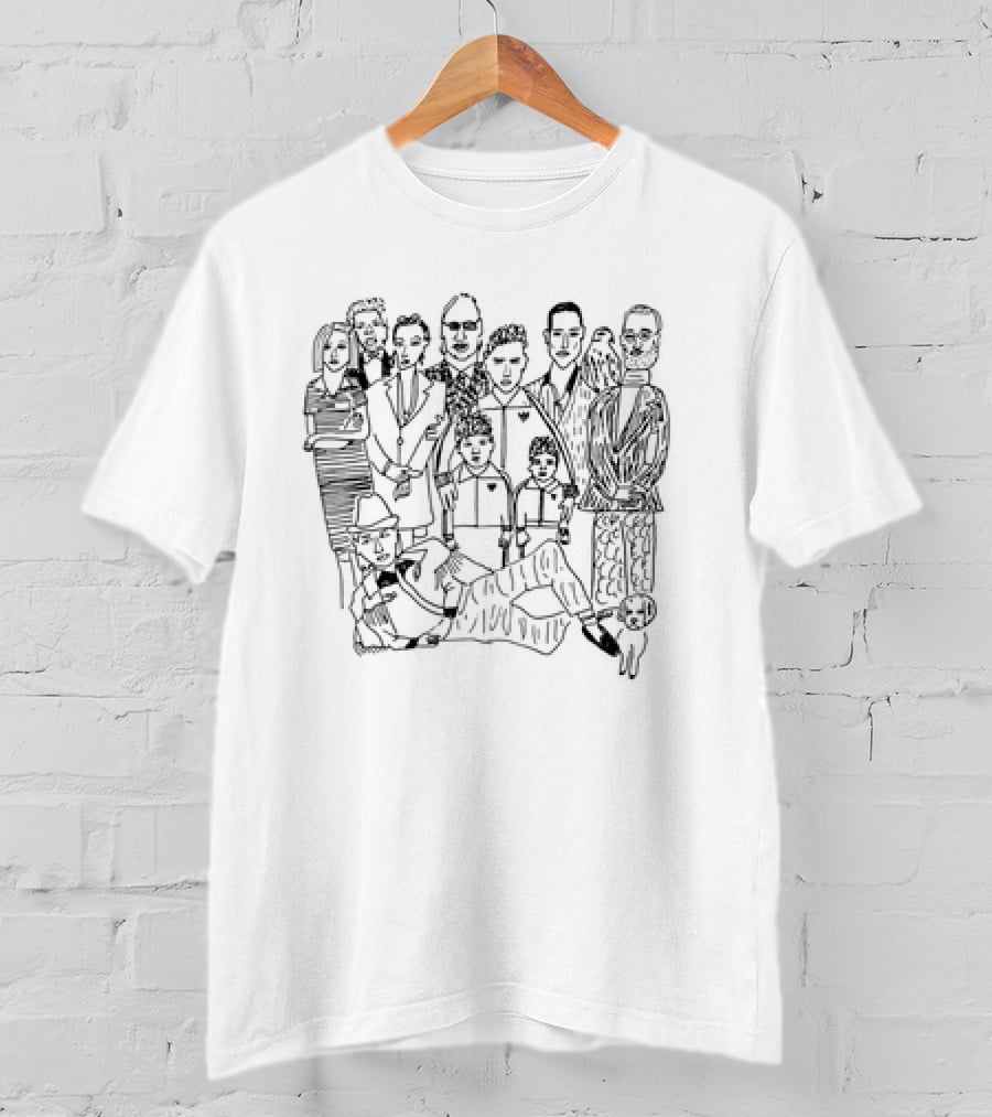 Royal Tenenbaums Family Portrait Sketch T-Shirt