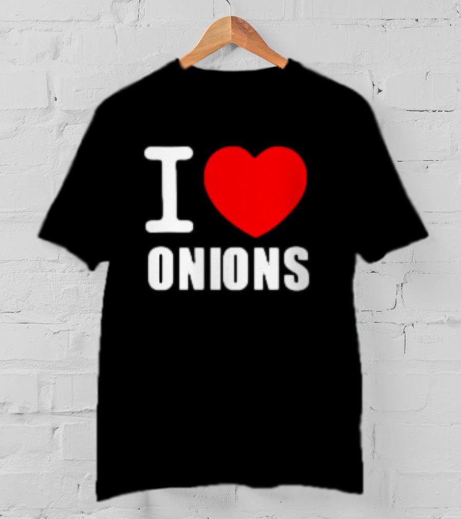I Heart Onions Retro Love T-Shirt